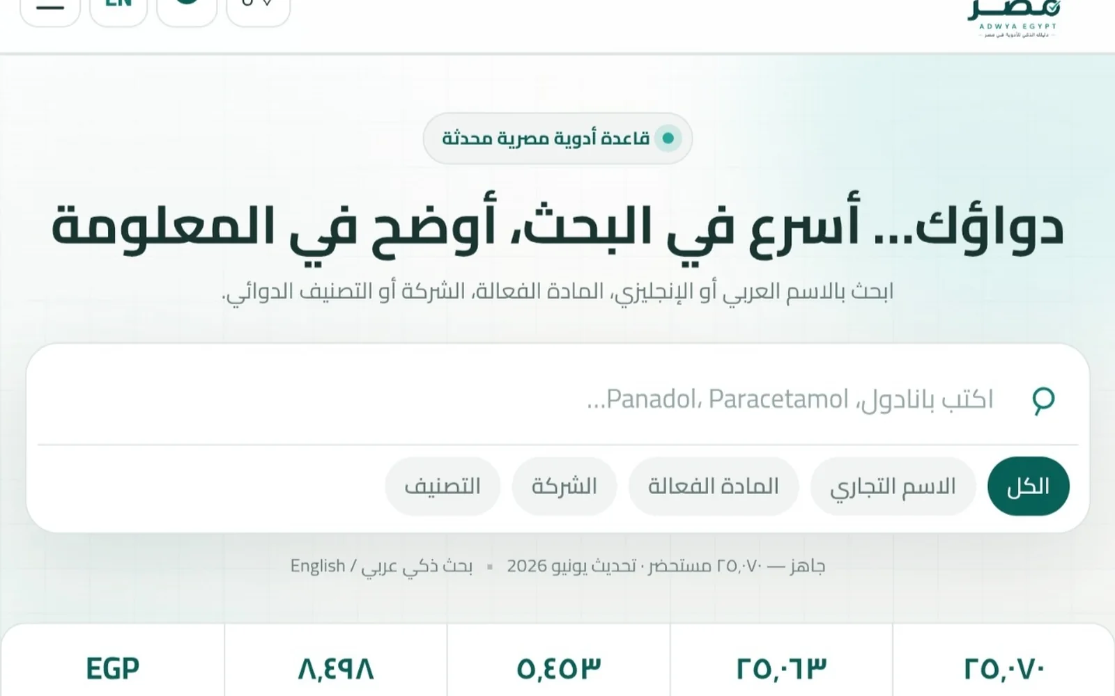 لقطة من واجهة أدوية مصر — ADWYA EGYPT